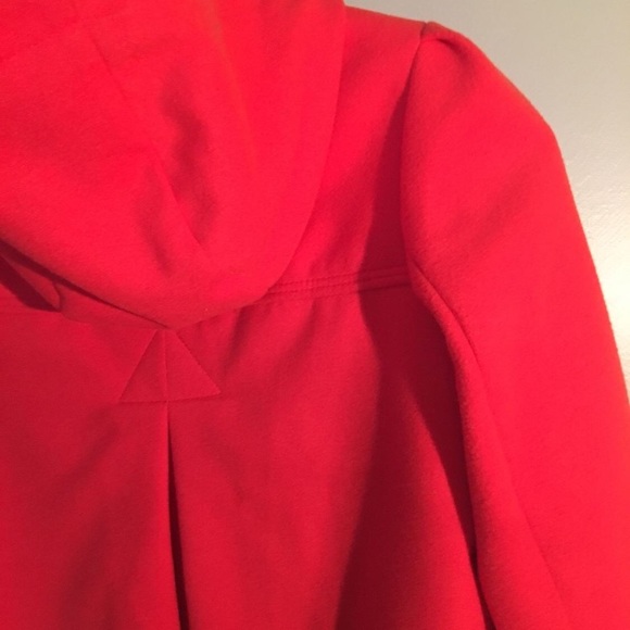 H&M Women’s Hooded RED Jacket Size 4 - Picture 4 of 11